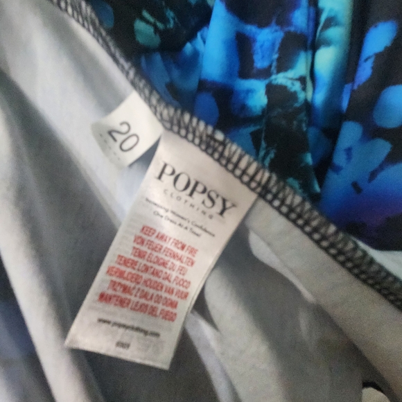 Popsy Vibrant Blue and Purple Dress - Picture 3 of 4